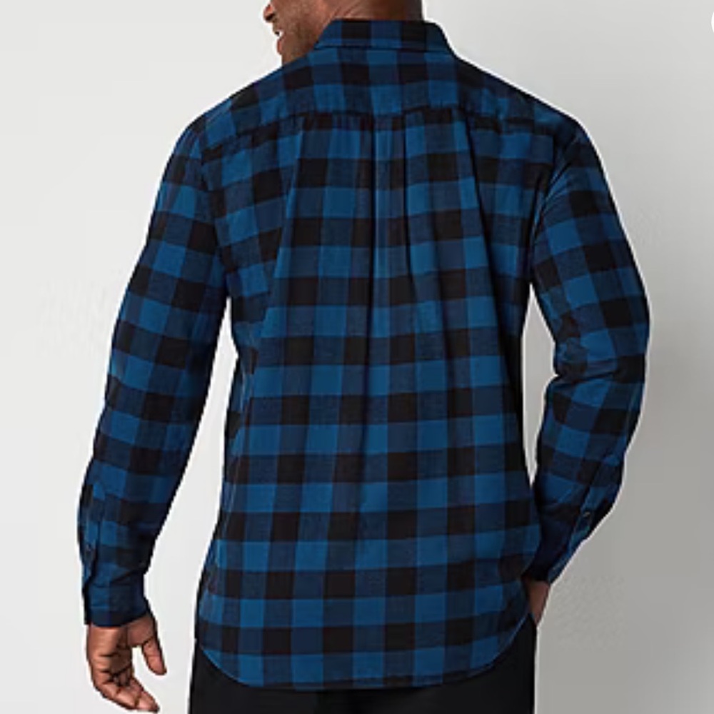 St. John’s Bay Big & Tall Men’s Super Soft Long Sleeve Flannel Shirt 2XL - Picture 2 of 11